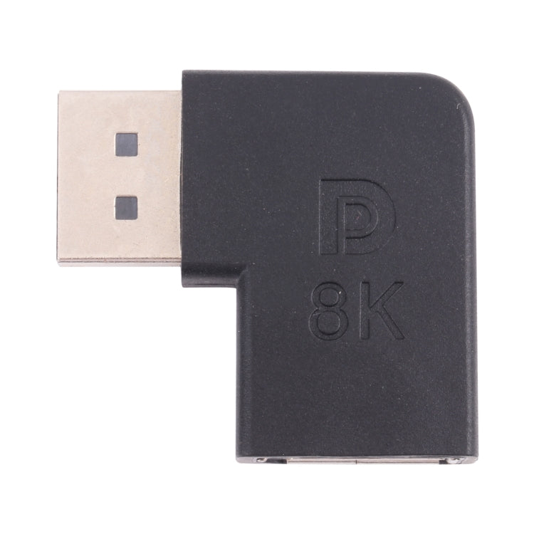 8K DisplayPortオスからDisplayPortメスL字型アダプター、DPオスからDPメスL字型