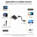 8K DisplayPortオスからDisplayPortメスL字型アダプター、DPオスからDPメスL字型