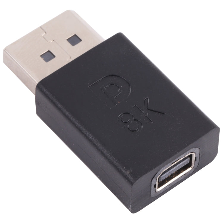 8K DisplayPortオスからMini DisplayPortメス直線アダプター、DPオスからMini DPメス直線