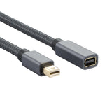 OD6.5mm Mini DPオスからメスDisplayPortケーブル、DPオスからメス