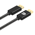 OD6.5mm DPオスからオスDisplayPortケーブル、長さ：2m、DPオスからオス