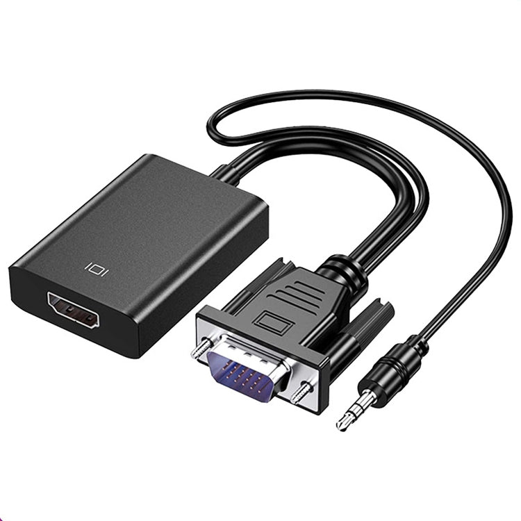 HDCO-VGAM2 1080P VGAオスからHDMIメスコンバーター3.5mmオーディオケーブル付き、HDCO-VGAM2