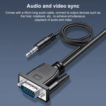 HDCO-VGAM2 1080P VGAオスからHDMIメスコンバーター3.5mmオーディオケーブル付き、HDCO-VGAM2