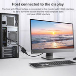 HDCO-VGAM2 1080P VGAオスからHDMIメスコンバーター3.5mmオーディオケーブル付き、HDCO-VGAM2