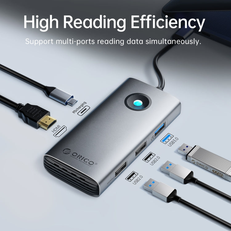 ORICO PW11-5P Type-C / USB-C 5-in-1 5Gbps 多機能ドッキングステーション、PW11-5P