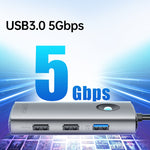 ORICO PW11-5P Type-C / USB-C 5-in-1 5Gbps 多機能ドッキングステーション、PW11-5P