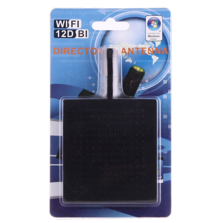 12dBi SMAオスコネクター 2.4GHzパネルWiFiアンテナ、2.4GHz ブラック