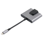 NK-1056 3-in-1 8ピン オス to 8ピン 充電＋RJ45イーサネット＋3.5mmイヤホン メスアダプター, NK-1056