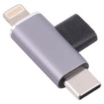 USB-C / Type-C メス to 8ピン オス + USB-C / Type-C オス 変換アダプター, Type-C メス to 8ピン + Type-C オス