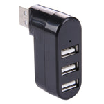 180度回転 USBヘッド 3ポート USB 2.0 ポータブルハブ
