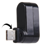 180度回転 USBヘッド 3ポート USB 2.0 ポータブルハブ
