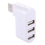 180度回転 USBヘッド 3ポート USB 2.0 ポータブルハブ
