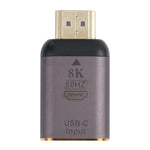 8K 60Hz USB-C / Type-C メス to HDMI オス アダプター、Type-C メス to HDMI オス