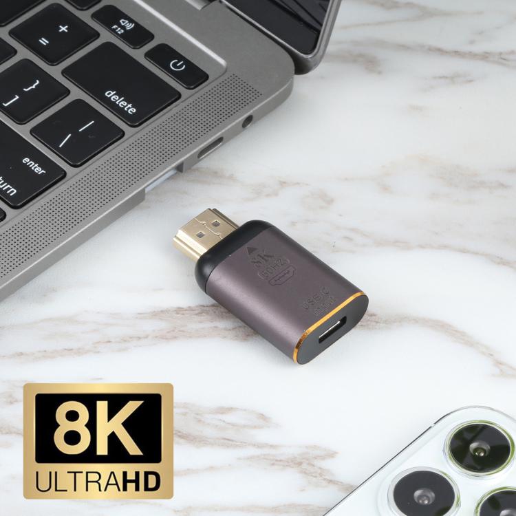 8K 60Hz USB-C / Type-C メス to HDMI オス アダプター、Type-C メス to HDMI オス