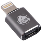20W 8ピン オス to USB-C / Type-C メス 直線型充電アダプター, 直線型