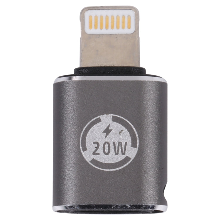 20W 8ピン オス to USB-C / Type-C メス 直線型充電アダプター, 直線型