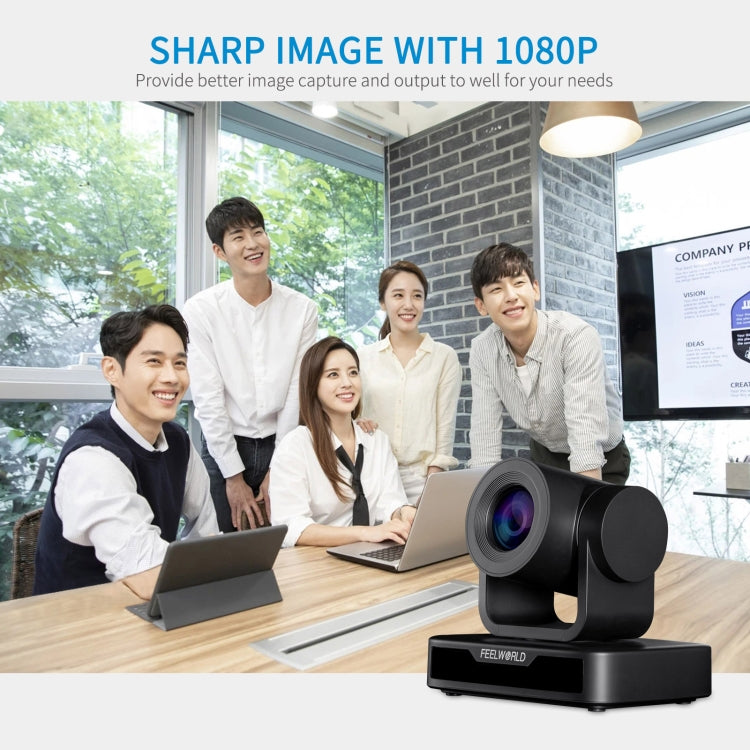 FEELWORLD USB10X 10倍光学ズーム 1080P USB PTZビデオ会議カメラ EU・米国プラグ対応, USB10X