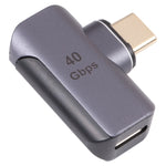 40Gbps USB-C / Type-C オスからメス エルボーアダプター、Type-C 4.0 M to F エルボー