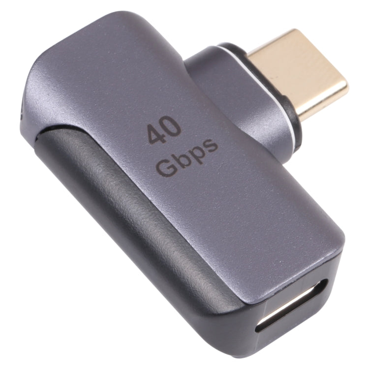 40Gbps USB-C / Type-C オスからメス エルボーアダプター、Type-C 4.0 M to F エルボー