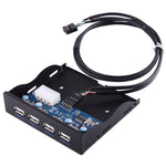 3.5インチ フロッピー拡張ベイ フロントパネル 4ポート USB 2.0 ハブ アダプターコネクター