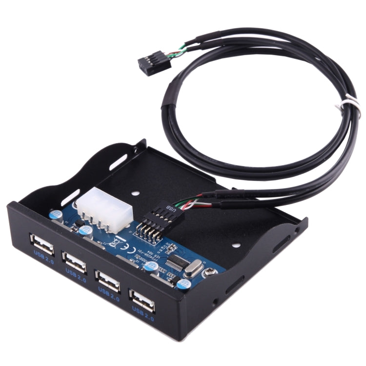 3.5インチ フロッピー拡張ベイ フロントパネル 4ポート USB 2.0 ハブ アダプターコネクター
