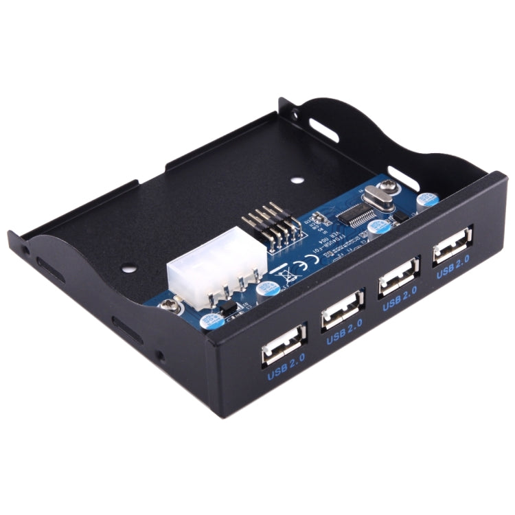 3.5インチ フロッピー拡張ベイ フロントパネル 4ポート USB 2.0 ハブ アダプターコネクター