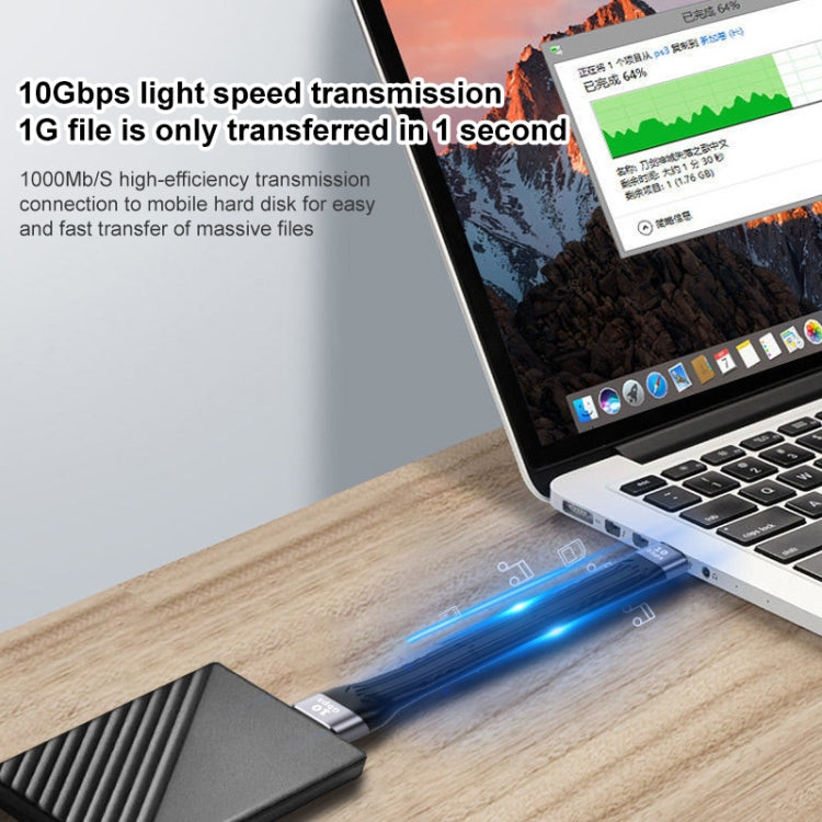 10Gbps USBオス-USBメス ソフトフラット同期データ高速充電ケーブル、USBオス-USBメス