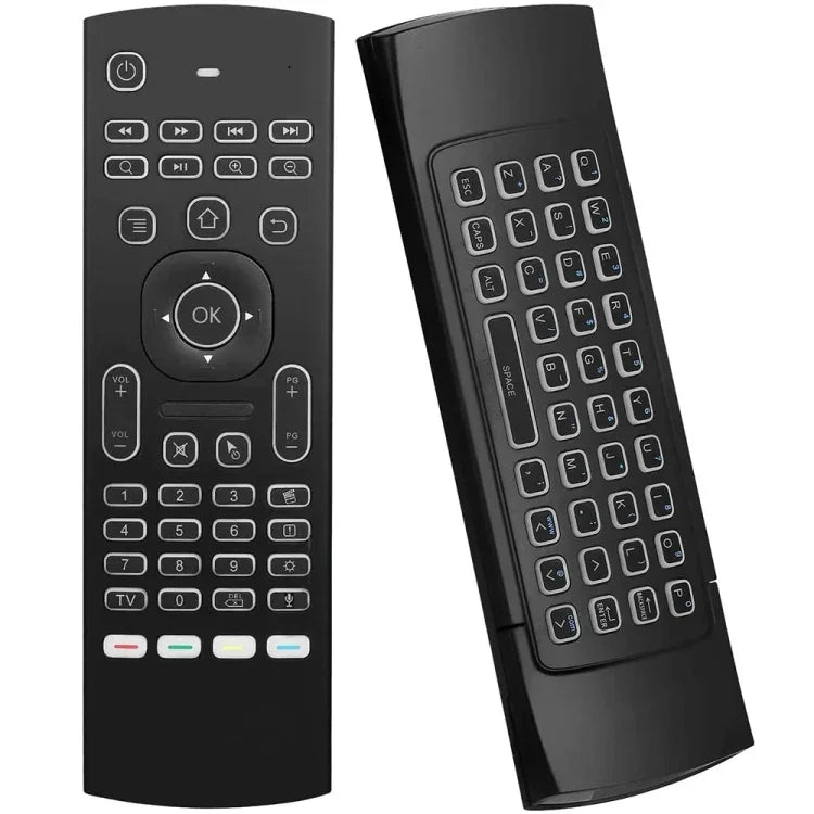 MX3-L 音声バックライト付き 2.4GHz フライエアマウス ワイヤレスキーボード リモコン、音声バックライト付き