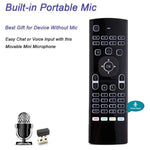 MX3-L 音声バックライト付き 2.4GHz フライエアマウス ワイヤレスキーボード リモコン、音声バックライト付き