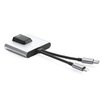 NK-1056Pro 3-in-1 8ピン + USB-C / Type-C オス to 8ピン 充電＋イーサネット＋3.5mmイヤホン メスアダプター, NK-1056Pro