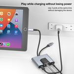 NK-1056Pro 3-in-1 8ピン + USB-C / Type-C オス to 8ピン 充電＋イーサネット＋3.5mmイヤホン メスアダプター, NK-1056Pro