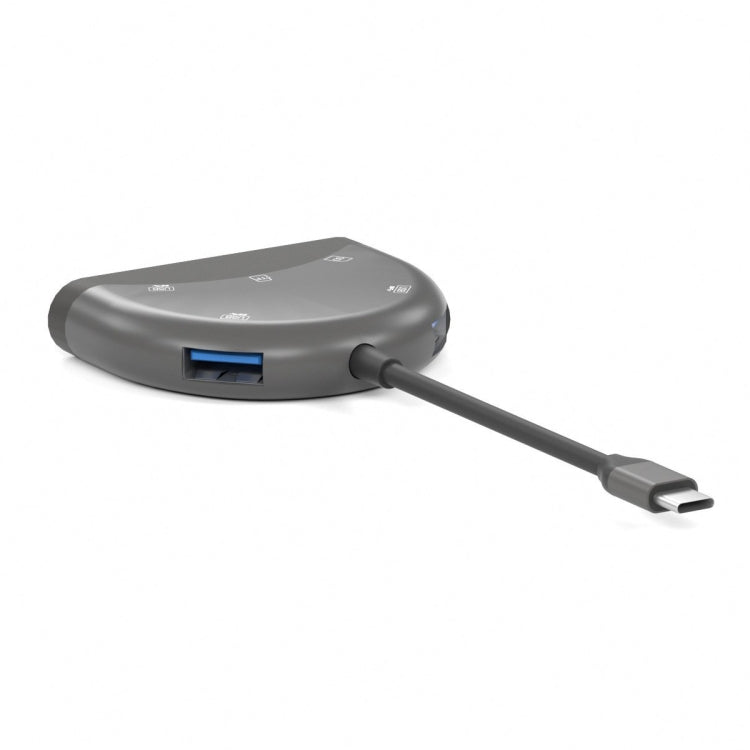 NK-3039 5in1 USB-C / Type-Cオス-TF/SDカードスロット＋3 USBメスアダプター、NK-3039
