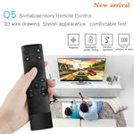 Q5 ジャイロスコープ＋音声 外国版 USB 2.4G ワイヤレス音声フライングマウス リモコン、セットトップボックス／パソコン対応、ジャイロスコープ＋音声