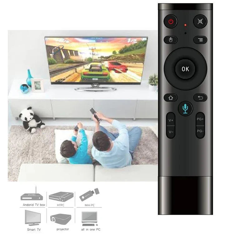 Q5 音声 外国版 USB 2.4G ワイヤレス音声フライングマウス リモコン、セットトップボックス／パソコン対応、音声