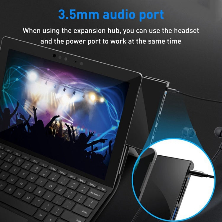 Rocketek SGO772 Type-C から USB3.0 / HDMI ハブアダプター Surface Pro GO 用、SGO772