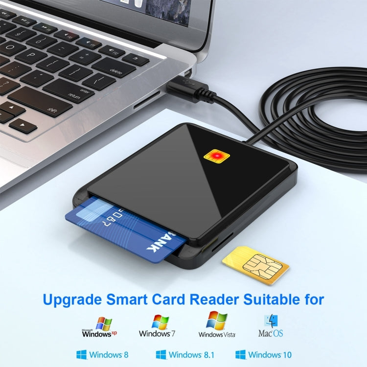 Rocketek CR317 USB 2.0 SIM / ID / CAC スマートカード 2 イン 1 カードリーダー