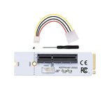 NGFF M.2 キー M から PCI-E 1X / 4X / 8X / 16X グラフィックスカードマイニングスロットアダプター ライザーコンバーターカード LED & 4ピン電源ケーブル付き、VER003 4ピン電源ケーブル付き