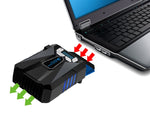 Ice Troll 5 COOLCOLD ポータブルノートパソコン冷却ファン エアクーラー 速度調整可能 高性能ノートファンコントローラー USB 5V（ブラック・ホワイト）