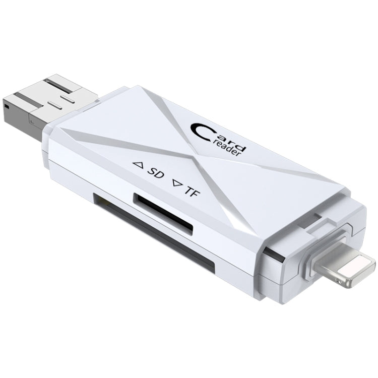 ADS-208 8ピン+USB+マイクロUSB 多機能カードリーダー