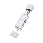 ADS-208 8ピン+USB+マイクロUSB 多機能カードリーダー