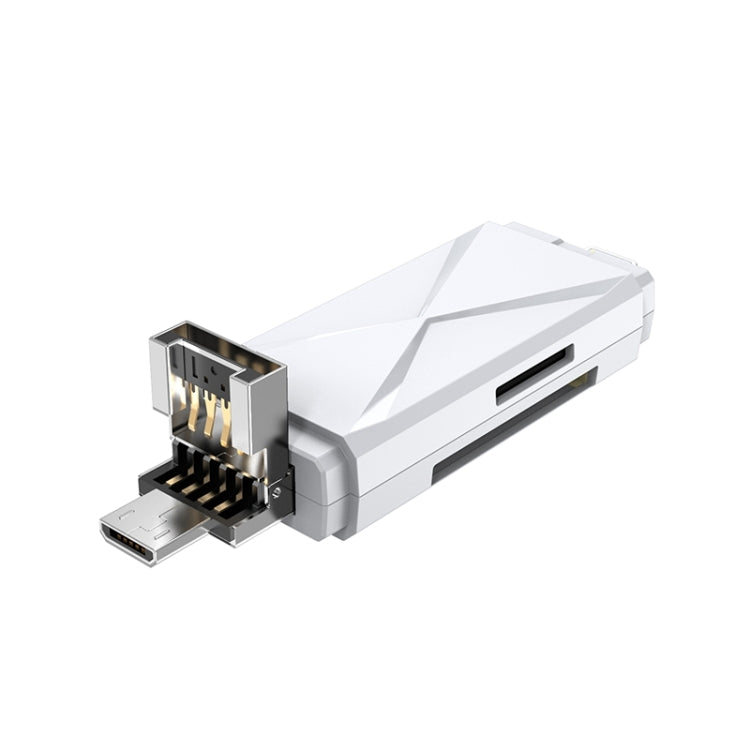 ADS-208 8ピン+USB+マイクロUSB 多機能カードリーダー