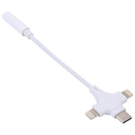 デュアル8ピン+USB-C/Type-Cオスから3.5mmメスデジタルオーディオアダプターケーブル