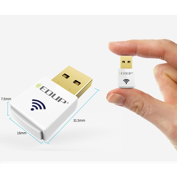 EDUP EP-AC1619 ミニワイヤレスUSB 600Mbps 2.4G / 5.8GHz 150M+433M デュアルバンドWiFiネットワークカード ノートブック / ラップトップ / PC用、EP-AC1619 600Mbps（ホワイト）、EP-AC1619 600Mbps（ブラック）