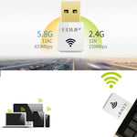 EDUP EP-AC1619 ミニワイヤレスUSB 600Mbps 2.4G / 5.8GHz 150M+433M デュアルバンドWiFiネットワークカード ノートブック / ラップトップ / PC用、EP-AC1619 600Mbps（ホワイト）、EP-AC1619 600Mbps（ブラック）