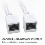 2in1 RJ45 POEインジェクター＆スプリッターケーブルセット 2.1x5.5mm メス＆オスDCジャック付き、2.1x5.5mm メス