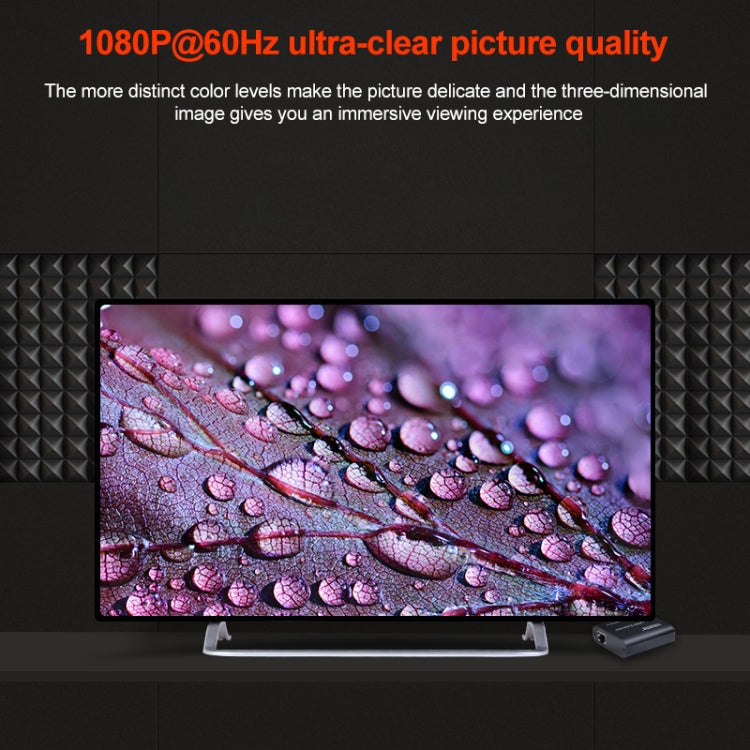 BOWU BW-HE60U 60m HDMIからRJ45ネットワークエクステンダー、1080P 60m