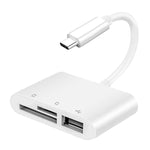 NK103TC 3-in-1 USB-C / Type-C オス to SD + TF + USB メス カメラリーダー, NK103TC