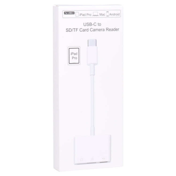 NK103TC 3-in-1 USB-C / Type-C オス to SD + TF + USB メス カメラリーダー, NK103TC