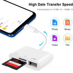 NK103TC 3-in-1 USB-C / Type-C オス to SD + TF + USB メス カメラリーダー, NK103TC