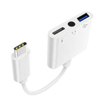 3-in-1 USB-C / Type-C オス to Type-C + USB + 3.5mm メス OTG アダプター, 3-in-1 OTG アダプター